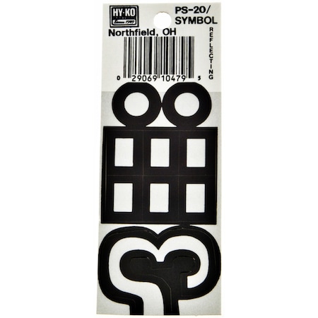Hy-Ko 3.25In Symbols, 10PK A10479